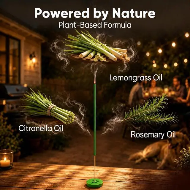 Alt view image 3 of 7 - Mosquito Repellent Incense 150 Count Outdoor with Natural Citronella Oil