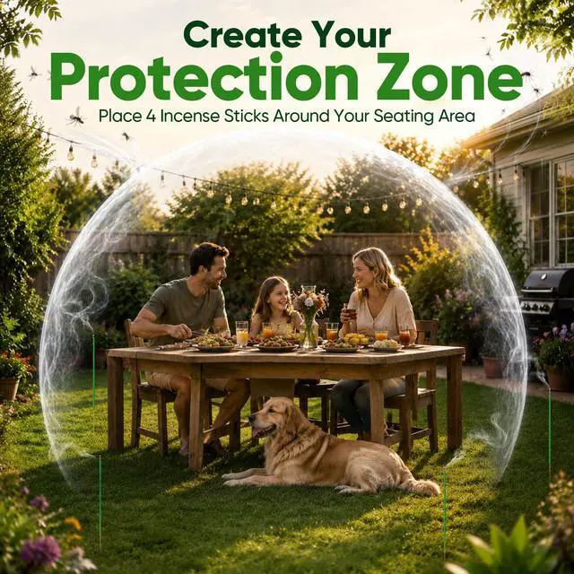 Alt view image 5 of 7 - Mosquito Repellent Incense 150 Count Outdoor with Natural Citronella Oil