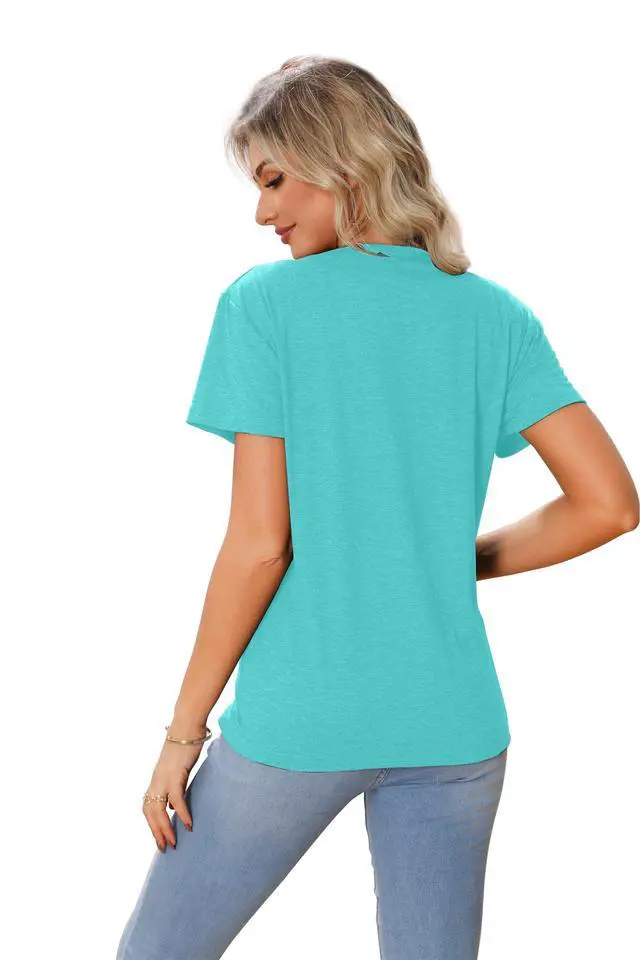 Alt view image 5 of 7 - Camping Shirt Women Life is Better by The Campfire T-Shirt Funny Camper Camp Lover Casual Graphic Tee Top Crewneck (US, Alpha, Medium, Regular, Regular, 01-Water Blue)