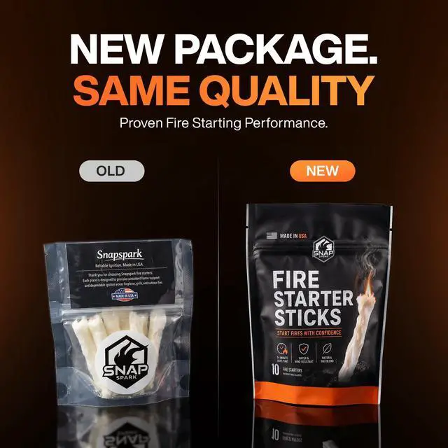 Alt view image 3 of 7 - Fire Starter Sticks Lights in Seconds, 8+ Minute Burn, Fire Tinder, Reliable in Wind & Wet Conditions, Natural Wax Blend, 10 Pack for Campfire, BBQ, Fireplace & Emergency Use