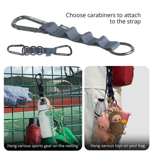 Alt view image 3 of 7 - 16-in-1 Carabiner Set Gear Up Your Backpack for Daily Use Camping Hiking