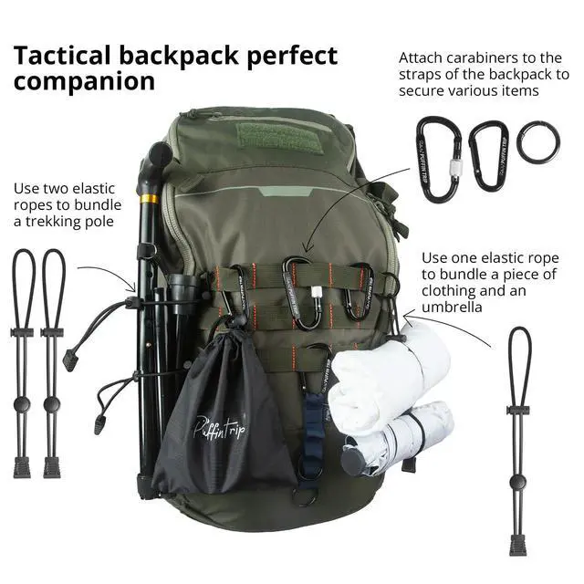 Alt view image 4 of 7 - 16-in-1 Carabiner Set Gear Up Your Backpack for Daily Use Camping Hiking