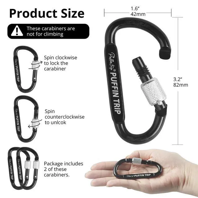 Alt view image 7 of 7 - 16-in-1 Carabiner Set Gear Up Your Backpack for Daily Use Camping Hiking