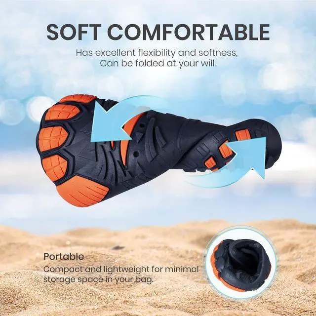 Alt view image 3 of 5 - Barefoot Water Shoes for Kids - Wide Toe Box and Quick-Dry Sand Shoes Toddler for Hiking Swim Beach Pool Kayak Sport Accessories, Camping Essentials Non-Slip for Boys Girls Sizes