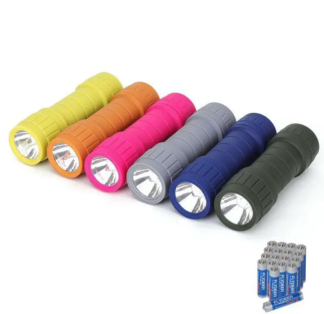 Main image of 6-Pack Small Flashlights Set, Super Bright 100 Lumen LED Flashlight Pack with 18-Piece AAA Batteries Included, Mini Flashlight, Outdoor Flashlight for Camping, Hiking, Emergency