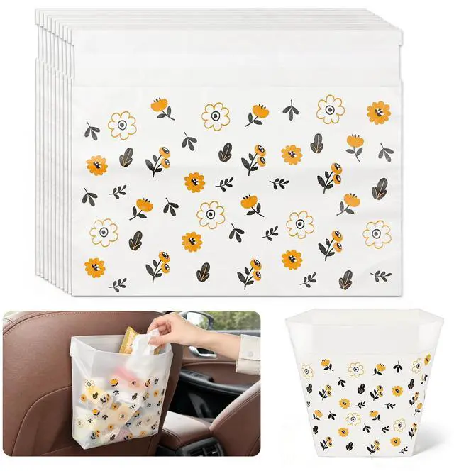 Main image of 30 Pack Disposable Car Trash Bags Self-Adhesive Leak Resistant