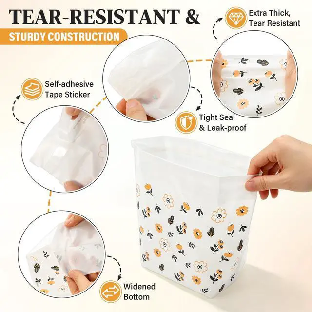 Alt view image 3 of 7 - 30 Pack Disposable Car Trash Bags Self-Adhesive Leak Resistant