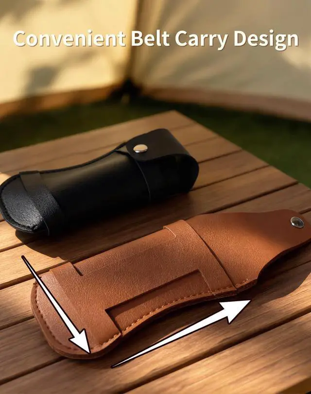 Alt view image 3 of 7 - Pocket Knife Sheath, 2 PCS PU Leather Belt Knife Holders