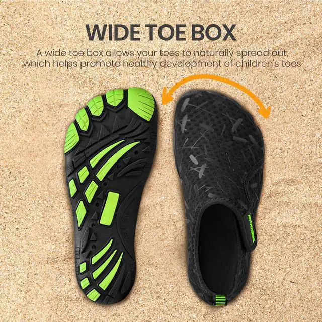 Alt view image 2 of 5 - Barefoot Water Shoes for Kids - Wide Toe Box and Quick-Dry Sand Shoes Toddler for Hiking Swim Beach Pool Kayak Sport Accessories, Camping Essentials Non-Slip for Boys Girls Sizes