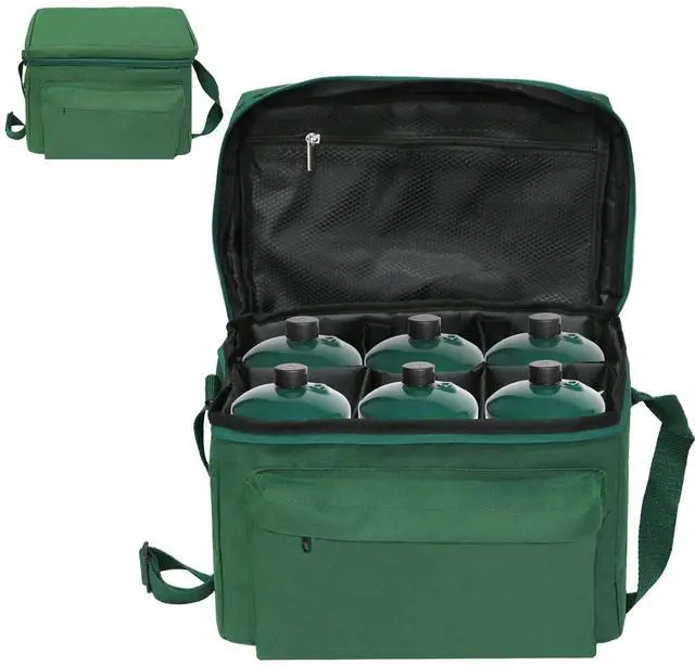 Main image of Upgraded 1LB Propane Tank Storage Bag Holds 6 Pcs Gas Tank 16 OZ, Portable Refillable Small Camping Propane Gas Bottle Canister Case with Padding for Outdoor Camping, Cooking, Travel and Picnic