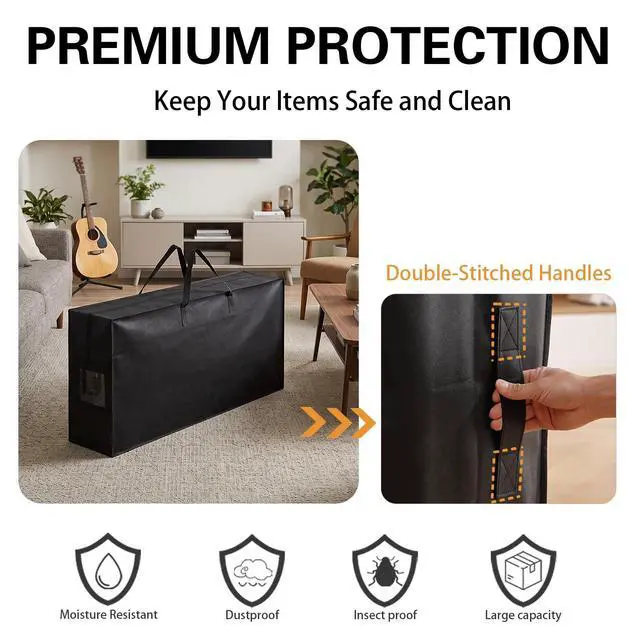 Alt view image 4 of 7 - Folding Mattress Bag, Tri Fold Mattress Storage Bag, Mattress Carry Case