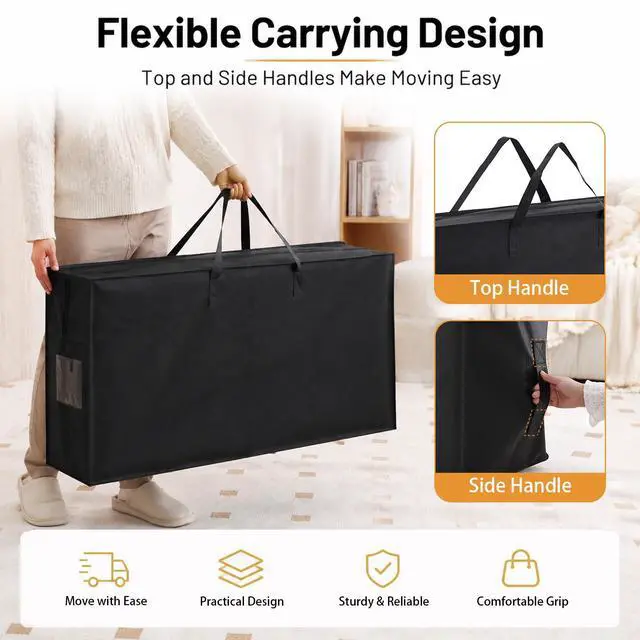 Alt view image 5 of 7 - Folding Mattress Bag, Tri Fold Mattress Storage Bag, Mattress Carry Case