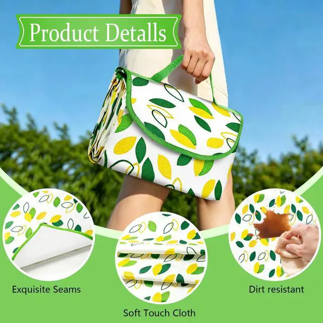 Alt view image 4 of 7 - Large Picnic Blankets,Foldable Camping Mat, Outdoor Party Mat