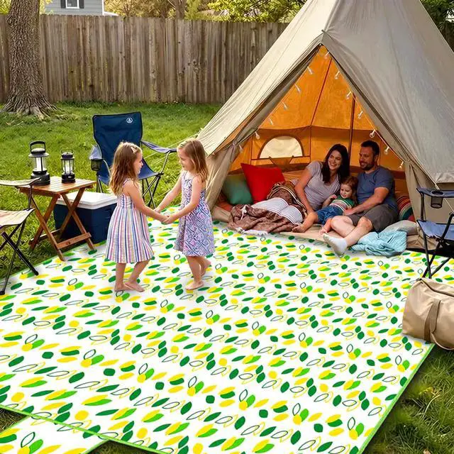 Alt view image 5 of 7 - Large Picnic Blankets,Foldable Camping Mat, Outdoor Party Mat