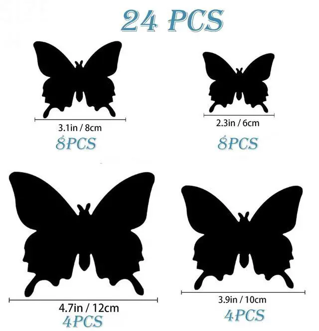 Alt view image 6 of 7 - 3D Butterfly Wall Decor Butterfly Decorations Stickers with Magnets