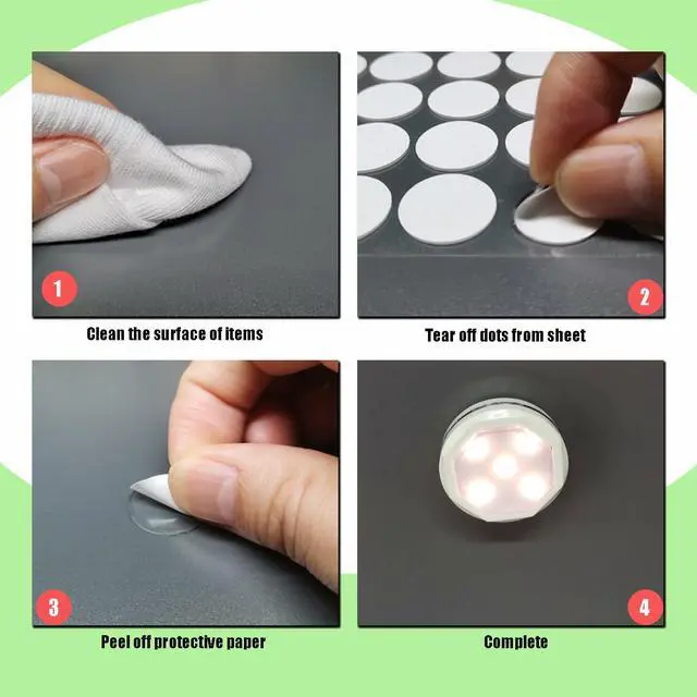 Alt view image 3 of 7 - 350 Pcs (0.79'') Sticky Tack, Double Sided Sticky Dot, Clear Poster Stickers Round Putty, No Trace Poster Adhesive Putty Removable Waterproof Stickers for Festival Decoration Sticky Dot (20mm)
