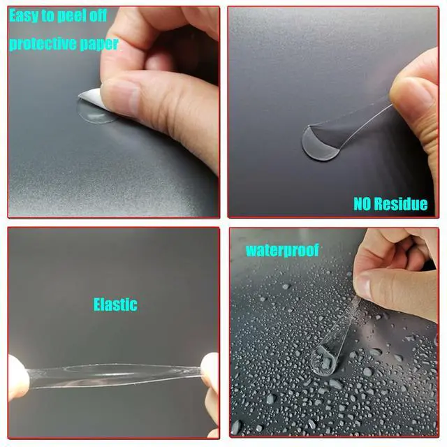 Alt view image 4 of 7 - 350 Pcs (0.79'') Sticky Tack, Double Sided Sticky Dot, Clear Poster Stickers Round Putty, No Trace Poster Adhesive Putty Removable Waterproof Stickers for Festival Decoration Sticky Dot (20mm)