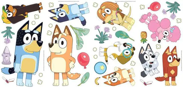 Alt view image 5 of 6 - Bluey Family and Friends Peel and Stick Wall Decals, RMK5457SCS