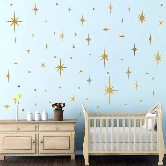 Alt view image 3 of 7 - Star Wall Stickers Girls Room Wall Decals Sparkle Wall Decor Stick and Peel