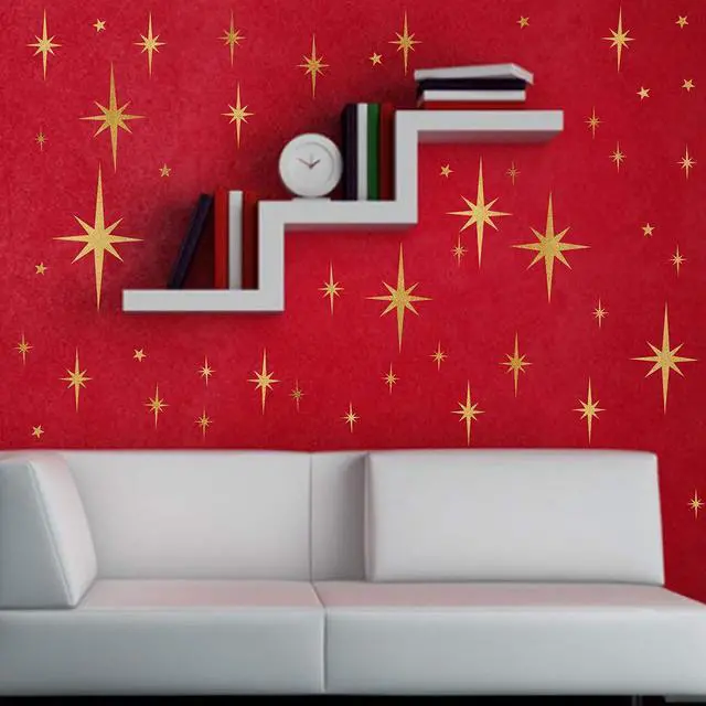 Alt view image 6 of 7 - Star Wall Stickers Girls Room Wall Decals Sparkle Wall Decor Stick and Peel