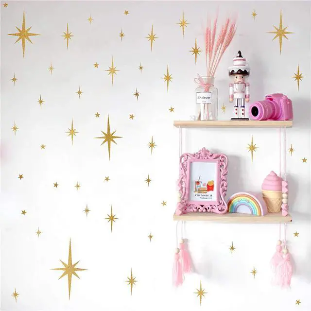 Alt view image 4 of 7 - Star Wall Stickers Girls Room Wall Decals Sparkle Wall Decor Stick and Peel