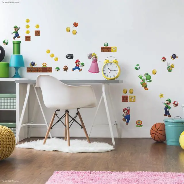Alt view image 3 of 6 - RMK2351SCS Nintendo New Super Mario Bros Build a Scene Peel and Stick Wall Decals, Multicolored