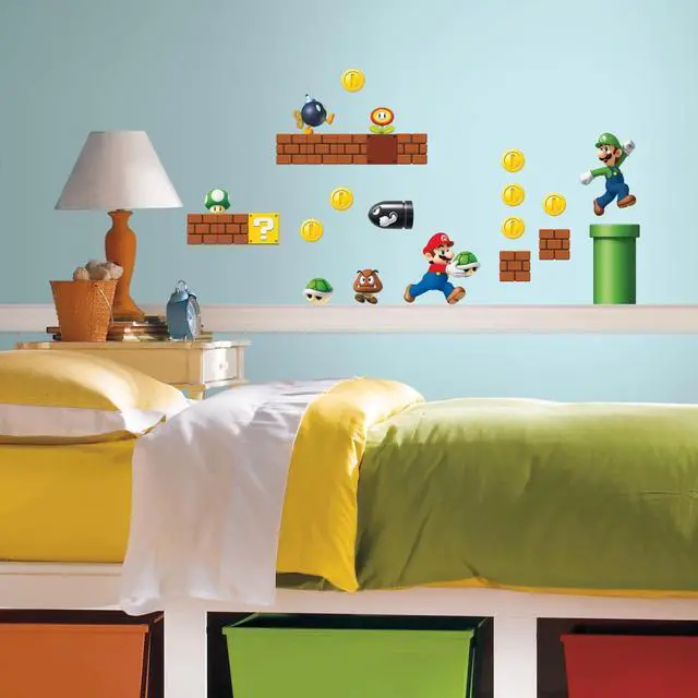 Alt view image 4 of 6 - RMK2351SCS Nintendo New Super Mario Bros Build a Scene Peel and Stick Wall Decals, Multicolored
