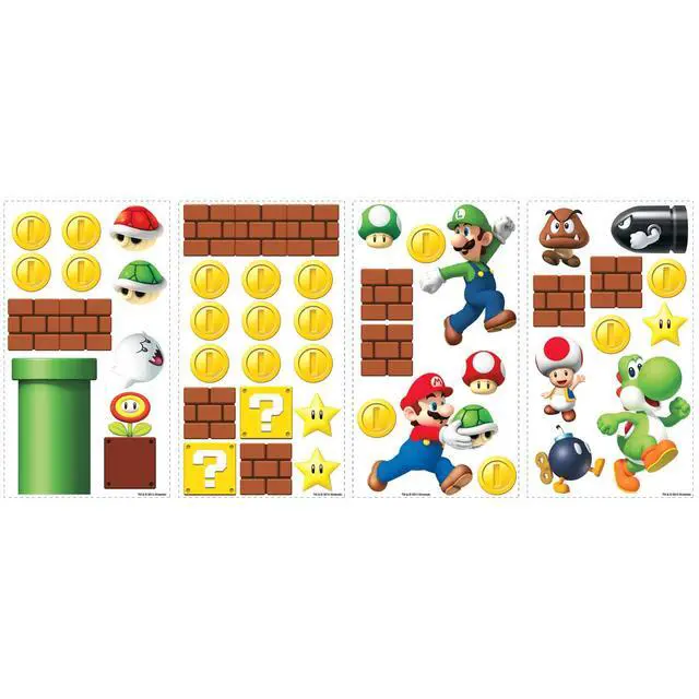 Alt view image 5 of 6 - RMK2351SCS Nintendo New Super Mario Bros Build a Scene Peel and Stick Wall Decals, Multicolored