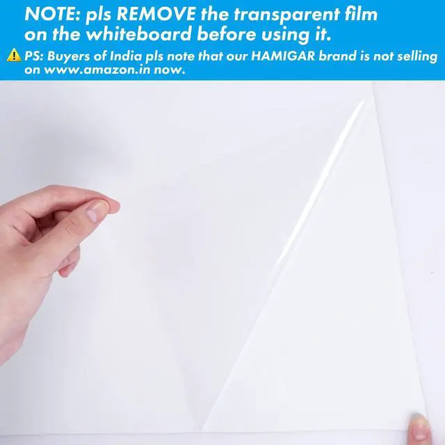 Alt view image 7 of 7 - White Board Sticker for Wall 18" x 79" Dry Erase Adhesive Paper