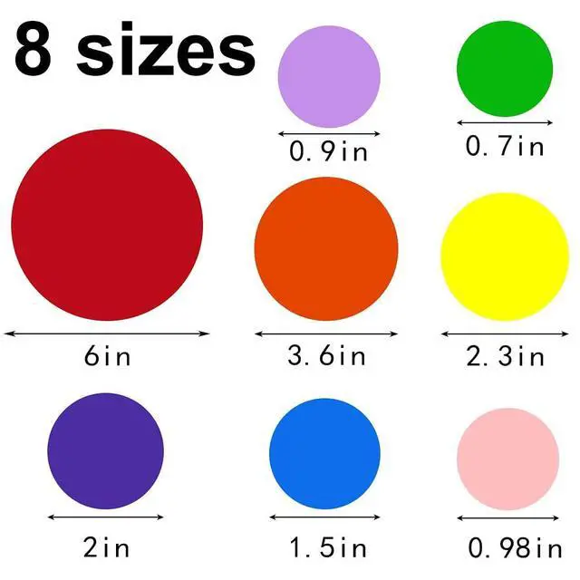 Alt view image 3 of 7 - 264 Pieces Polka Dot Wall Decals Circles Decals for Wall Vinyl Dots Stickers Set for Room Kids Bedroom Nursery Playroom Classroom Decor Graphic Decals Stickers 7 Different Size (12 Colors)