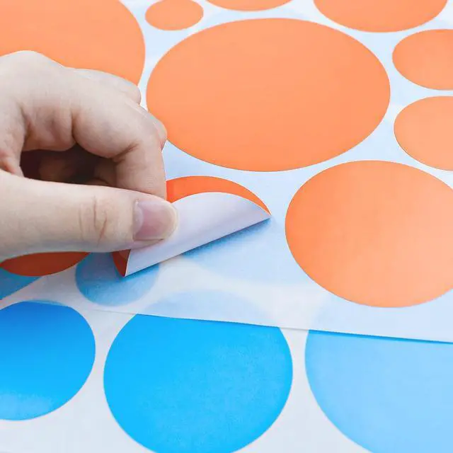Alt view image 7 of 7 - 264 Pieces Polka Dot Wall Decals Circles Decals for Wall Vinyl Dots Stickers Set for Room Kids Bedroom Nursery Playroom Classroom Decor Graphic Decals Stickers 7 Different Size (12 Colors)