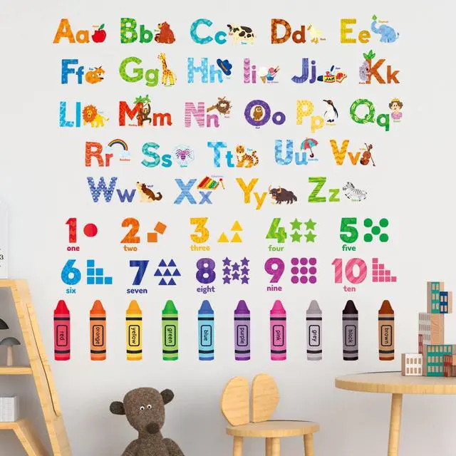 Alt view image 4 of 7 - Animal Alphabet & Numbers Wall Stickers for Kids Room (DS8-8044)