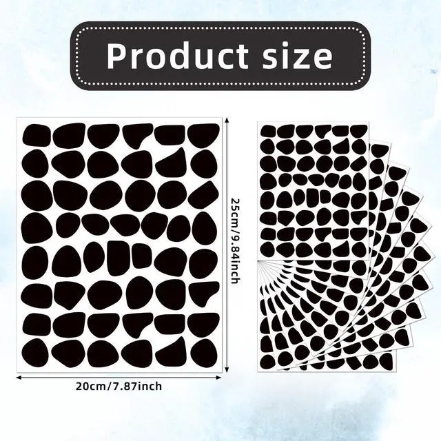 Alt view image 2 of 6 - 500 Pieces Irregular Polka Black Dots Boho Headboard Sticker Vinyl Nursery Wall Decals Wall Decor Peel and Stick Dot Wallpaper Sticker for Kids Baby Girl Bedroom Home Classroom Decoration