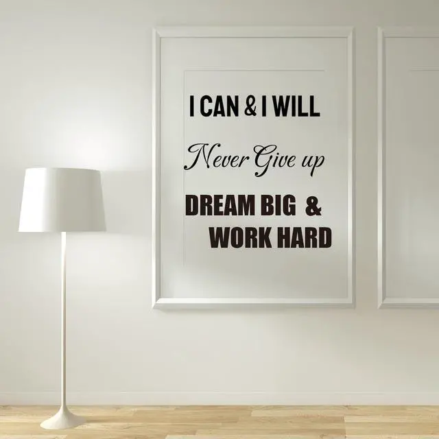 Alt view image 2 of 6 - 10 PCS Inspirational Wall Stickers Decals Quotes, Large Motivational Positive Saying Wall Art Decor for Bedroom, Living Room, Office