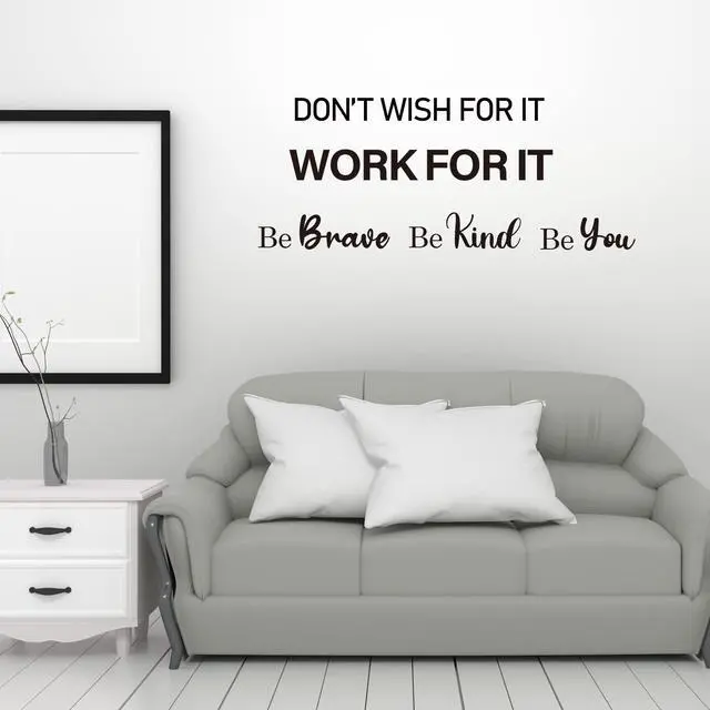 Alt view image 3 of 6 - 10 PCS Inspirational Wall Stickers Decals Quotes, Large Motivational Positive Saying Wall Art Decor for Bedroom, Living Room, Office