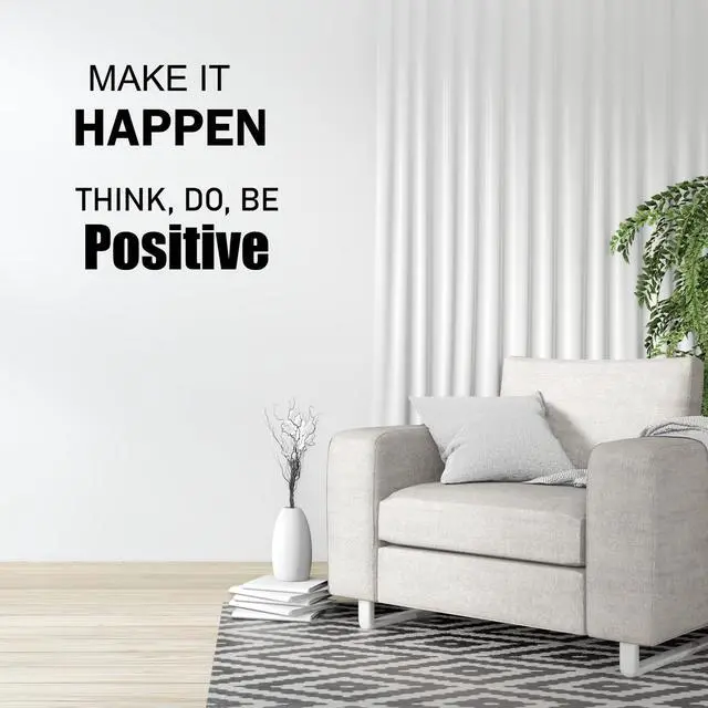 Alt view image 5 of 6 - 10 PCS Inspirational Wall Stickers Decals Quotes, Large Motivational Positive Saying Wall Art Decor for Bedroom, Living Room, Office