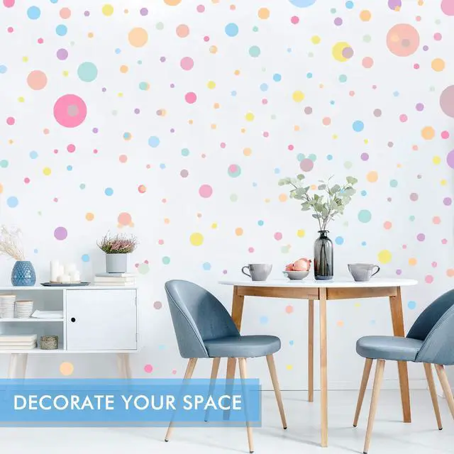 Alt view image 4 of 7 - 264 Pcs Polka Dot Wall Decals for Classroom Decor Kids Circle Wall Sticker Vinyl Peel and Stick Colorful Removable for Nursery Bedroom Playroom Living Room(Candy Colors)