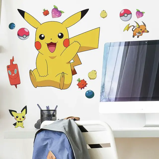Alt view image 2 of 6 - RMK4821GM Pikachu Giant Peel and Stick Wall Decals