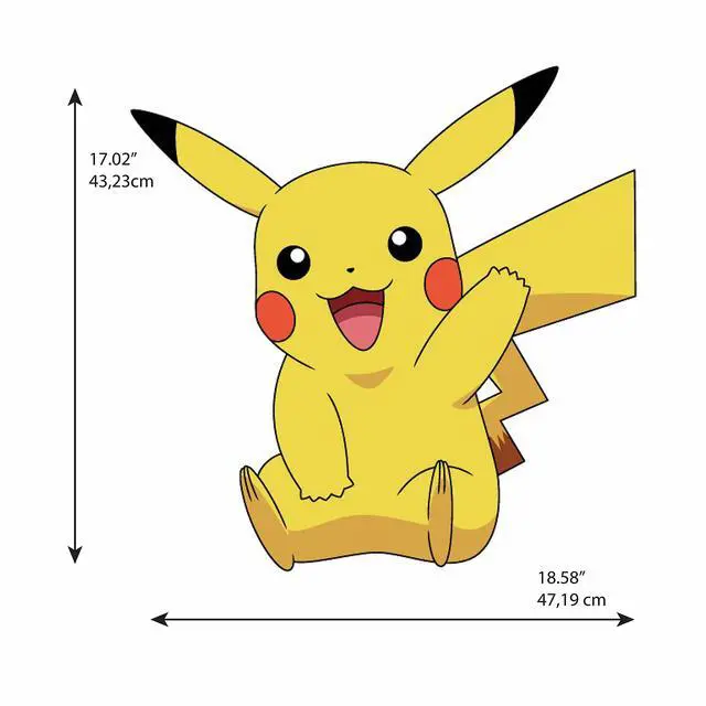 Alt view image 4 of 6 - RMK4821GM Pikachu Giant Peel and Stick Wall Decals