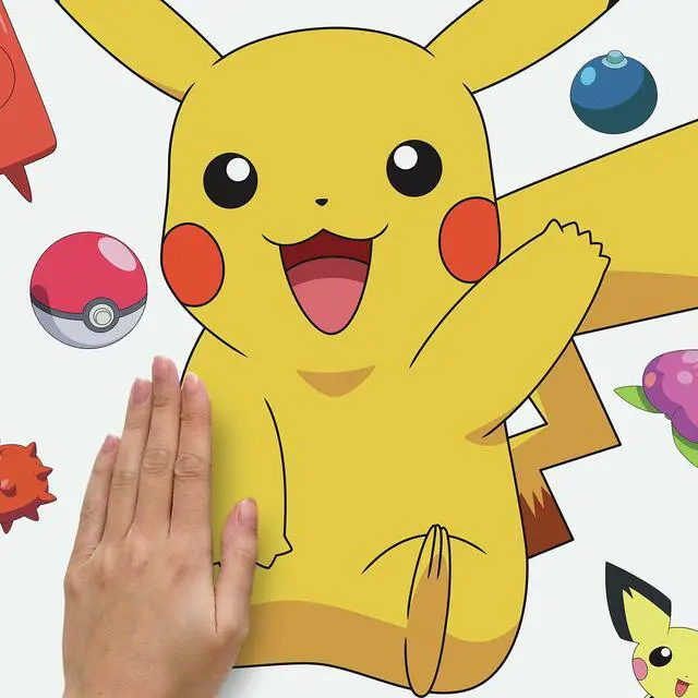 Alt view image 6 of 6 - RMK4821GM Pikachu Giant Peel and Stick Wall Decals