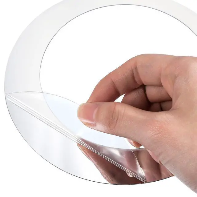Alt view image 3 of 6 - Round Mirror Stickers for Walls, 32 Pcs Acrylic Removable, 1.5-13.5 cm, Silver