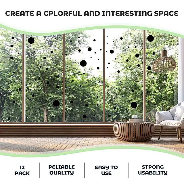 Alt view image 5 of 7 - 264 Pcs Polka Dot Wall Decals for Classroom Decor Kids Circle Wall Sticker Vinyl Peel and Stick Colorful Removable for Nursery Bedroom Playroom Living Room(Black)