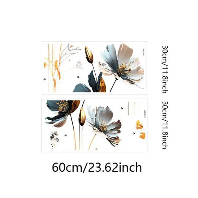 Alt view image 3 of 6 - 3D Wall Stickers DIY Flower Wall Decal Removable Waterproof Wall Art Decor for Bedroom Living Room Offices Home Decoration (Floral)
