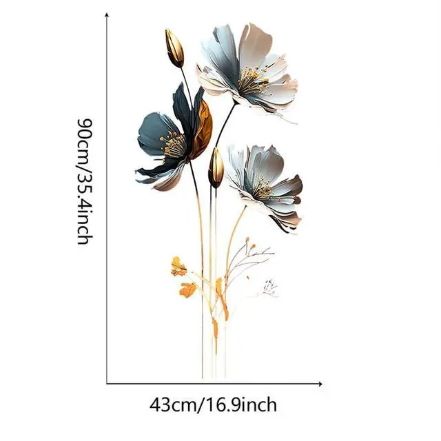 Alt view image 4 of 6 - 3D Wall Stickers DIY Flower Wall Decal Removable Waterproof Wall Art Decor for Bedroom Living Room Offices Home Decoration (Floral)