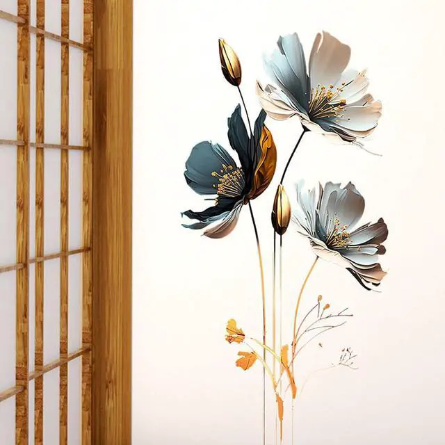 Alt view image 5 of 6 - 3D Wall Stickers DIY Flower Wall Decal Removable Waterproof Wall Art Decor for Bedroom Living Room Offices Home Decoration (Floral)
