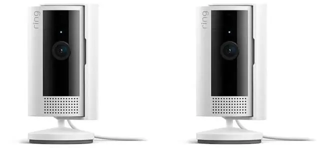 Main image of Ring Indoor Cam, Home or business security in 1080p HD video, 2-pack, White