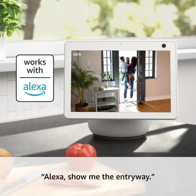 Alt view image 5 of 5 - Blink Mini 2 + Weather Resistant Adapter Indoor/Outdoor Home Security & Pet Camera(s) with HD video, motion detection, and built-in spotlight 1 camera (White)