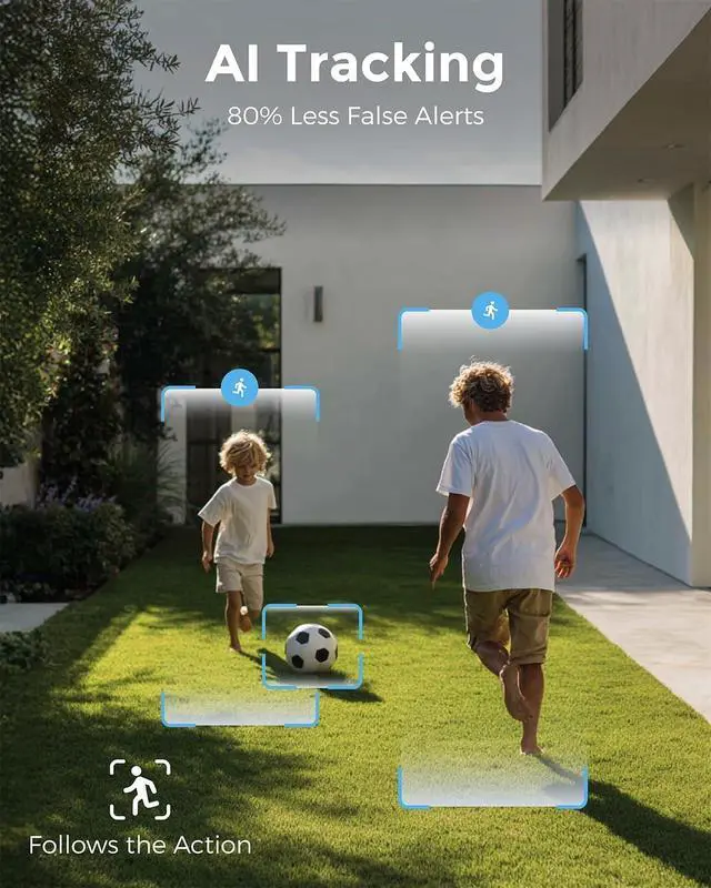 Alt view image 3 of 7 - Devo Security Camera Wireless Outdoor 2.3K Color Night Vision, AI Detection