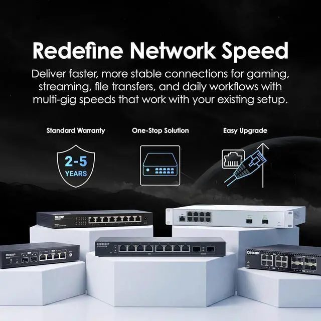 Alt view image 7 of 7 - QNAP QSW-L2110-2S8T-US 10-Port Multi-Gigabit Network Switch