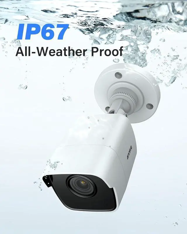 Alt view image 4 of 7 - ANNKE 8 Channel 8 Camera Security System H.265+ DVR Recorder with 2TB HDD and 8X 5MP(2560TVL) Outdoor CCTV Bullet Cameras, IP67 Weatherproof,100ft Night Vision, Email Alert, Remote Access